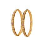 Stunning stone antique gold bangle set