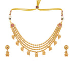 Beautiful antique gold layer necklace set