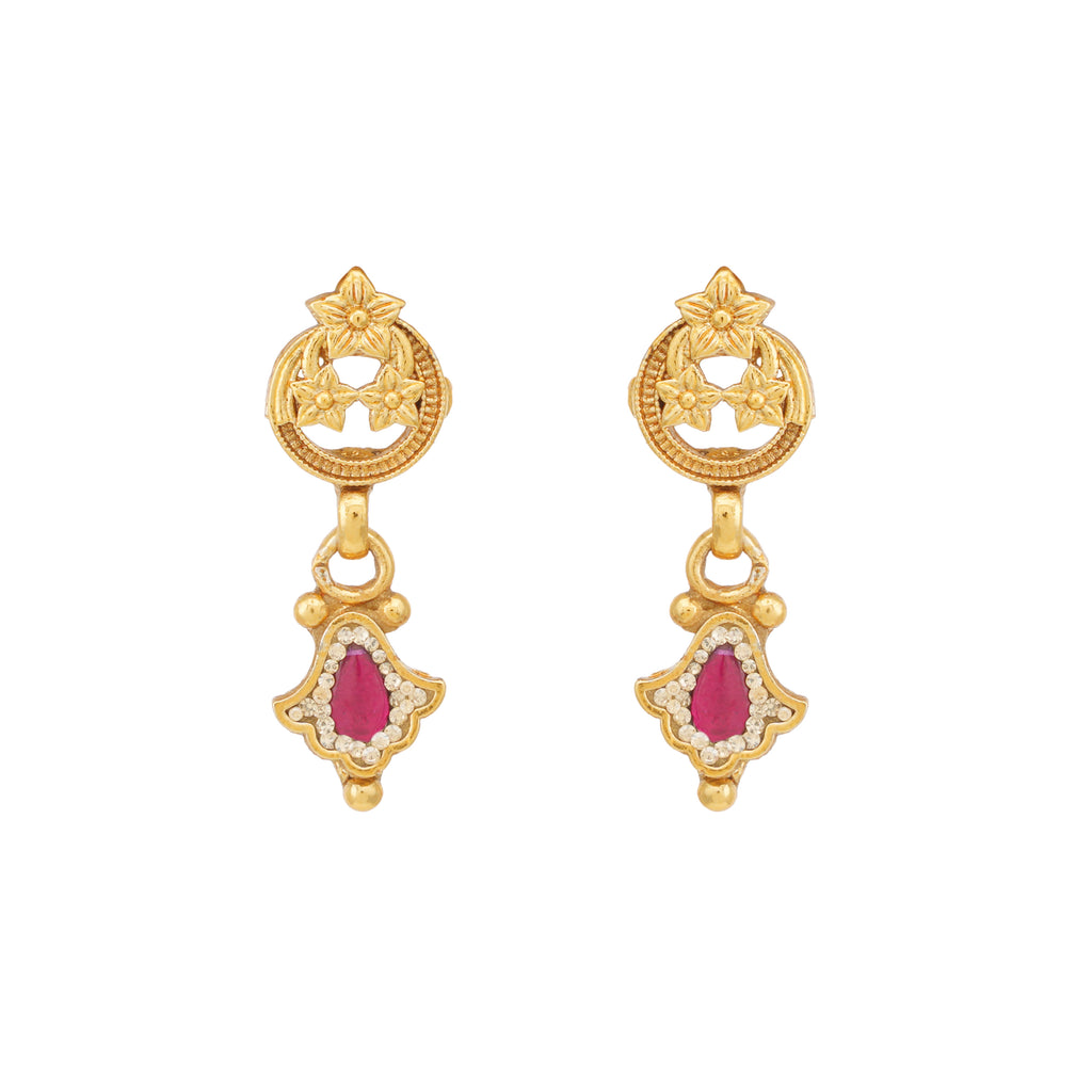 Sleek antique gold necklace set