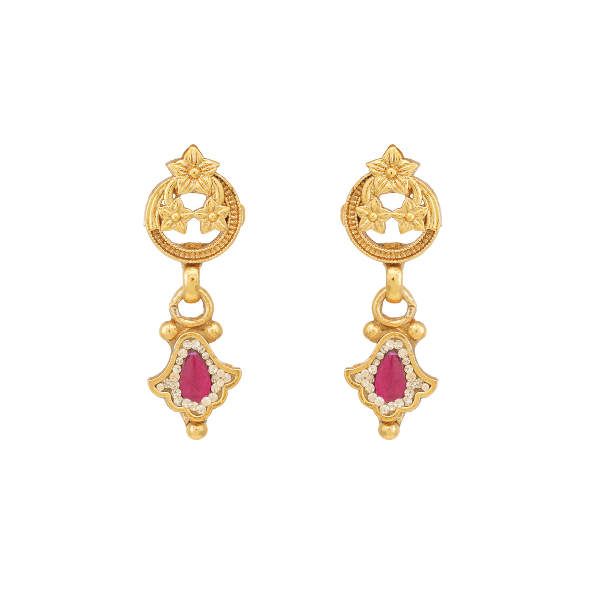 Sleek antique gold necklace set