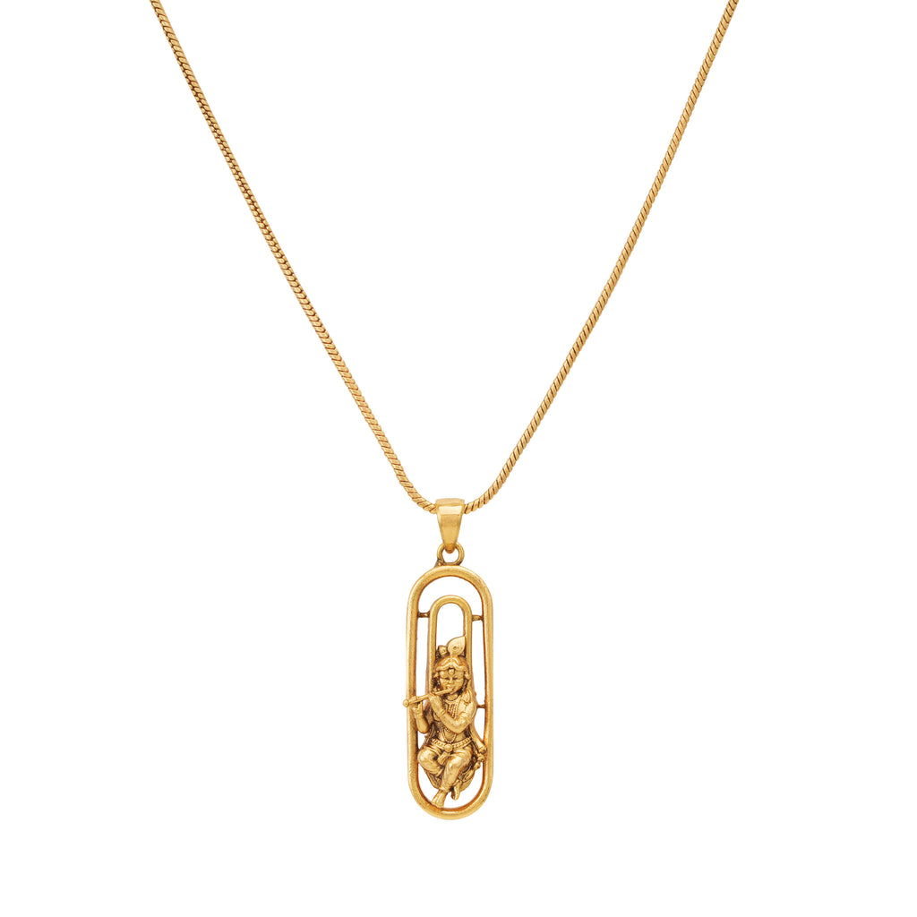 Beautiful antique gold krishna Pendant