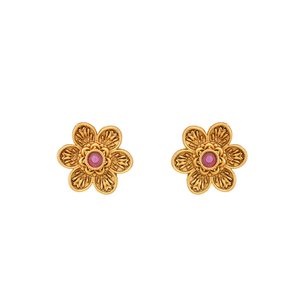 Stunning antique gold stone pendant set