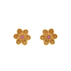 Stunning antique gold stone pendant set