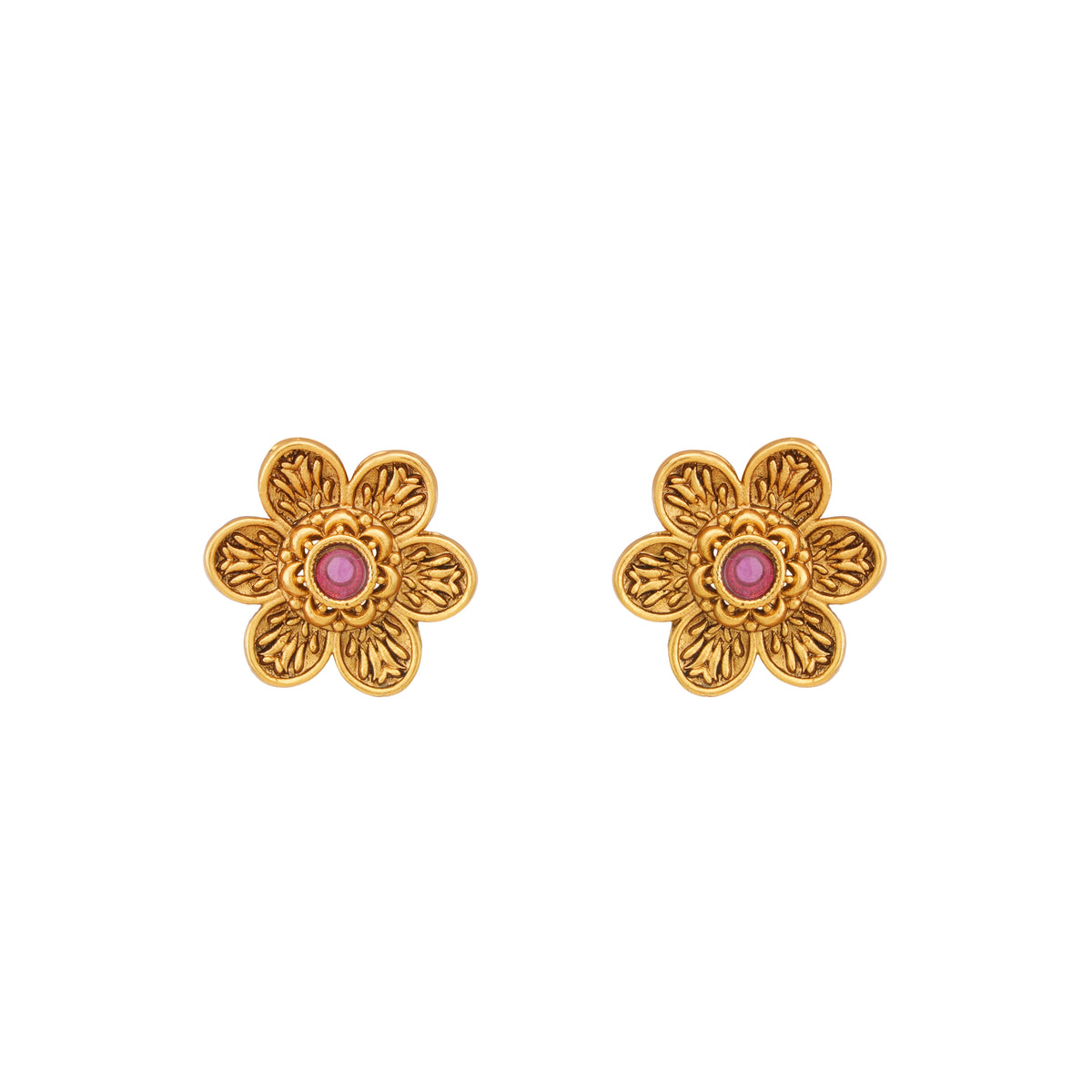 Stunning antique gold stone pendant set