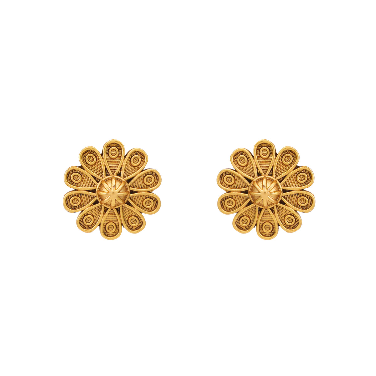 Amazing antique gold floral pendant set