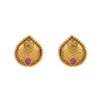 Stunning pear shape antique gold pendant set