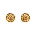 Beautiful floral antique gold pendant set