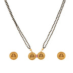 Stunning antique gold maa lakshmi mangalstura set