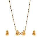 Traditional antique gold ram sita infinity mangalstura set