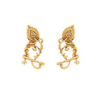 Stunning antique gold krishna stud earring