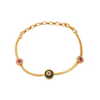 Cute stunning  antique gold stone bracelet