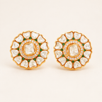 Floral Kundan Choker Necklace Set with Earrings