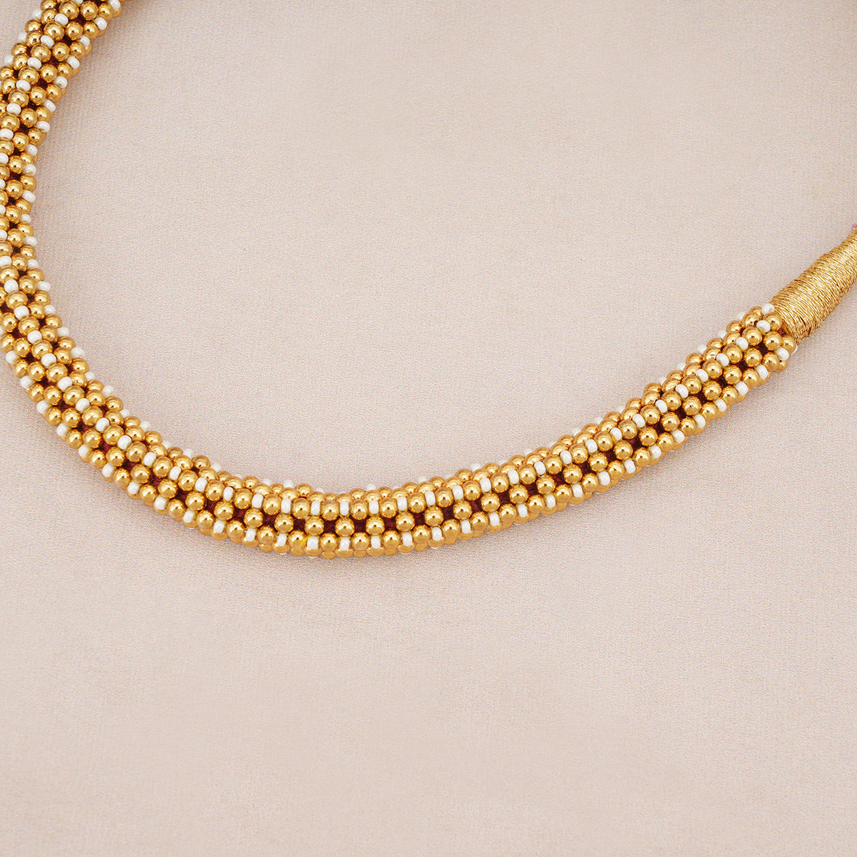 Beautiful pearl gold necklace set