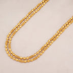 Beautiful two line gold mala set