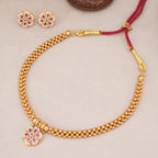 Stunning antique gold floral necklace set