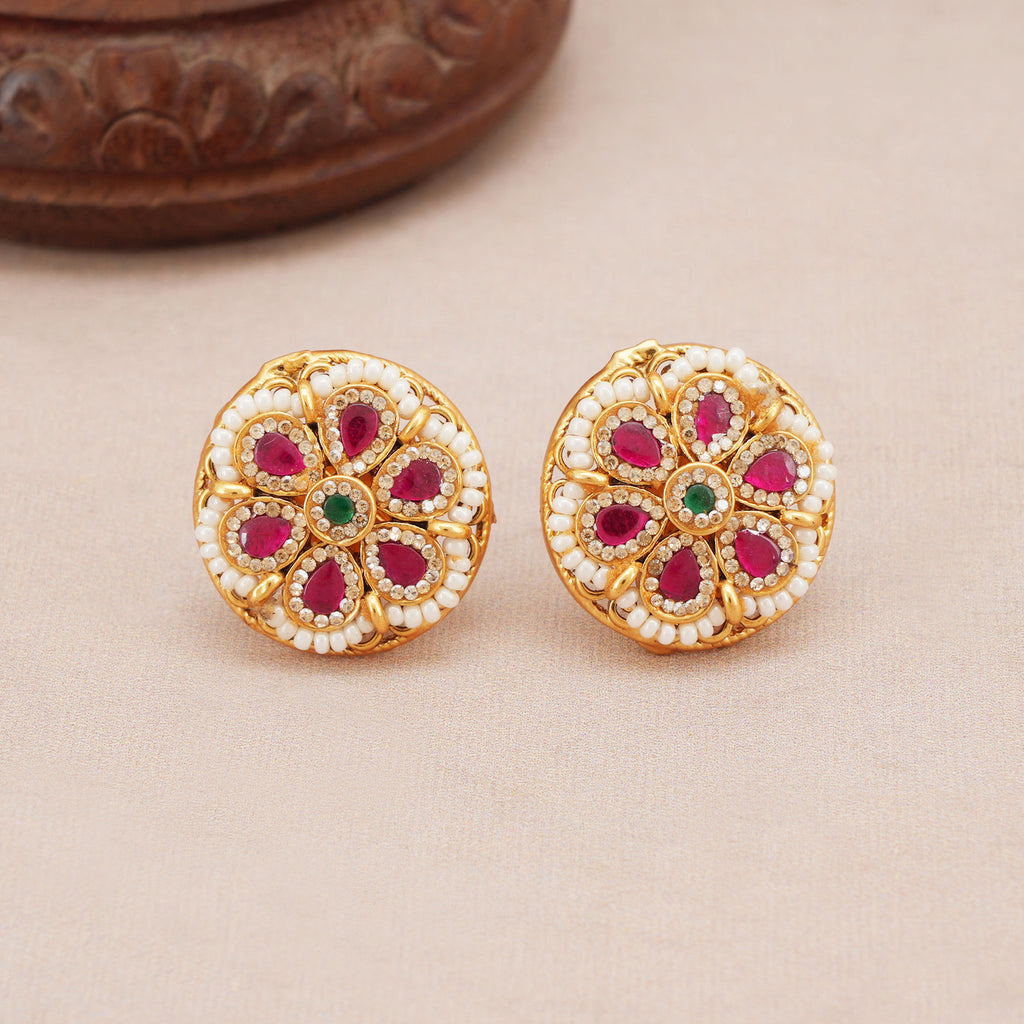 Stunning antique gold floral necklace set