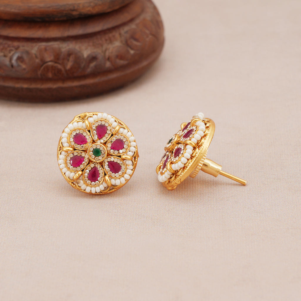 Stunning antique gold floral necklace set