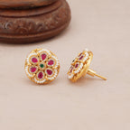 Stunning antique gold floral necklace set