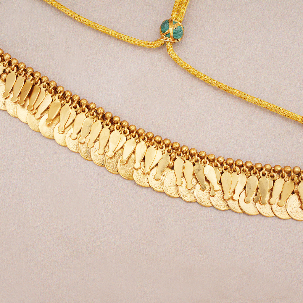 Stunning gold maa lakshmi necklace set