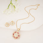Floral Kundan Pendant Set