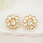 Kundan Cluster Stud Earrings