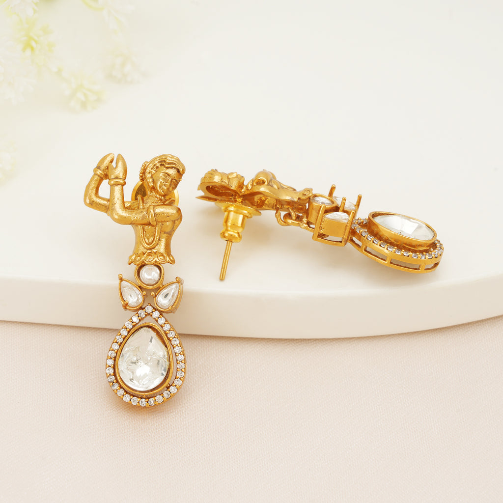 Kundan Teardrop Earrings