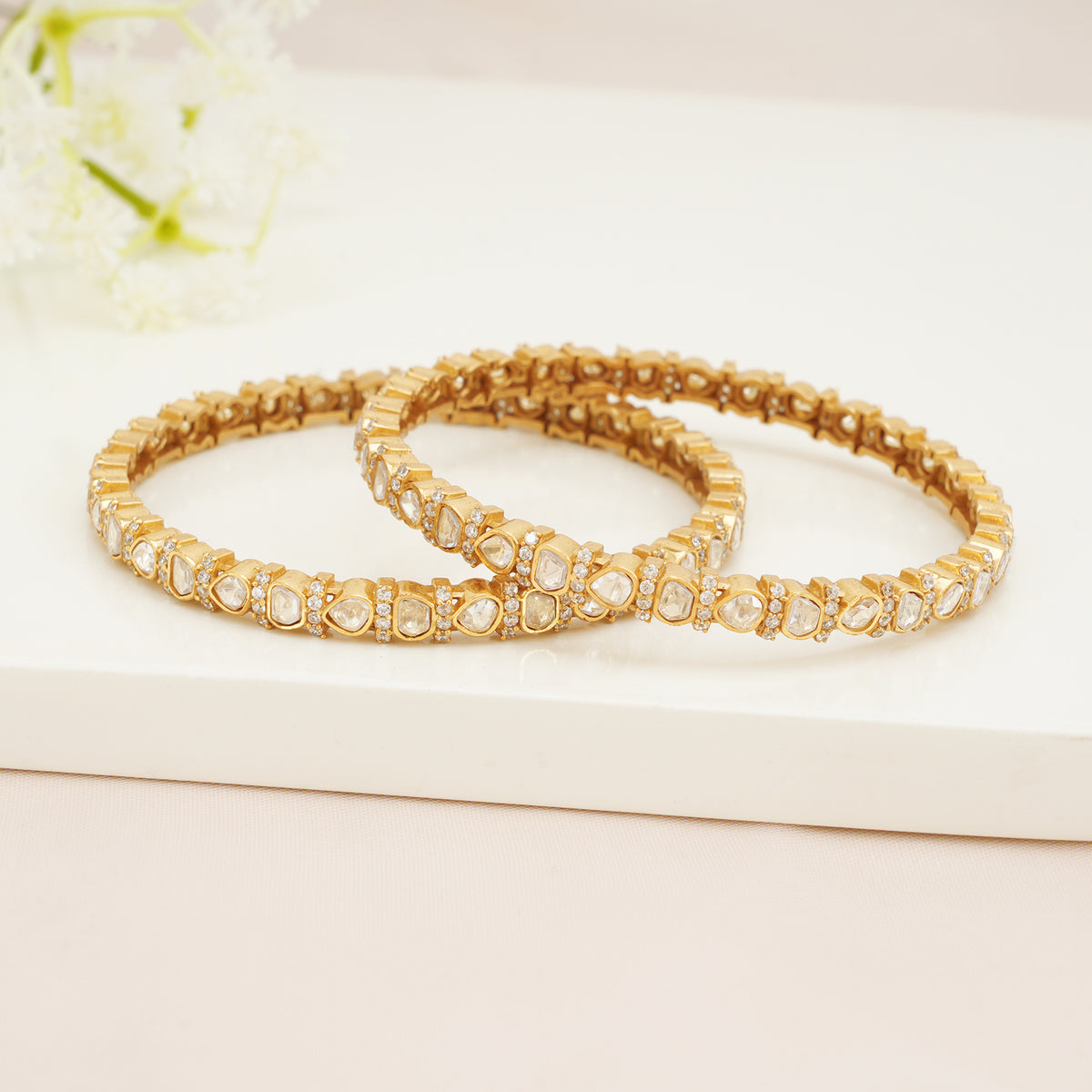 Polki Kundan Bangle Set of 2