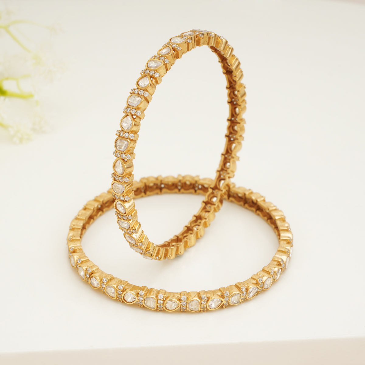 Polki Kundan Bangle Set of 2