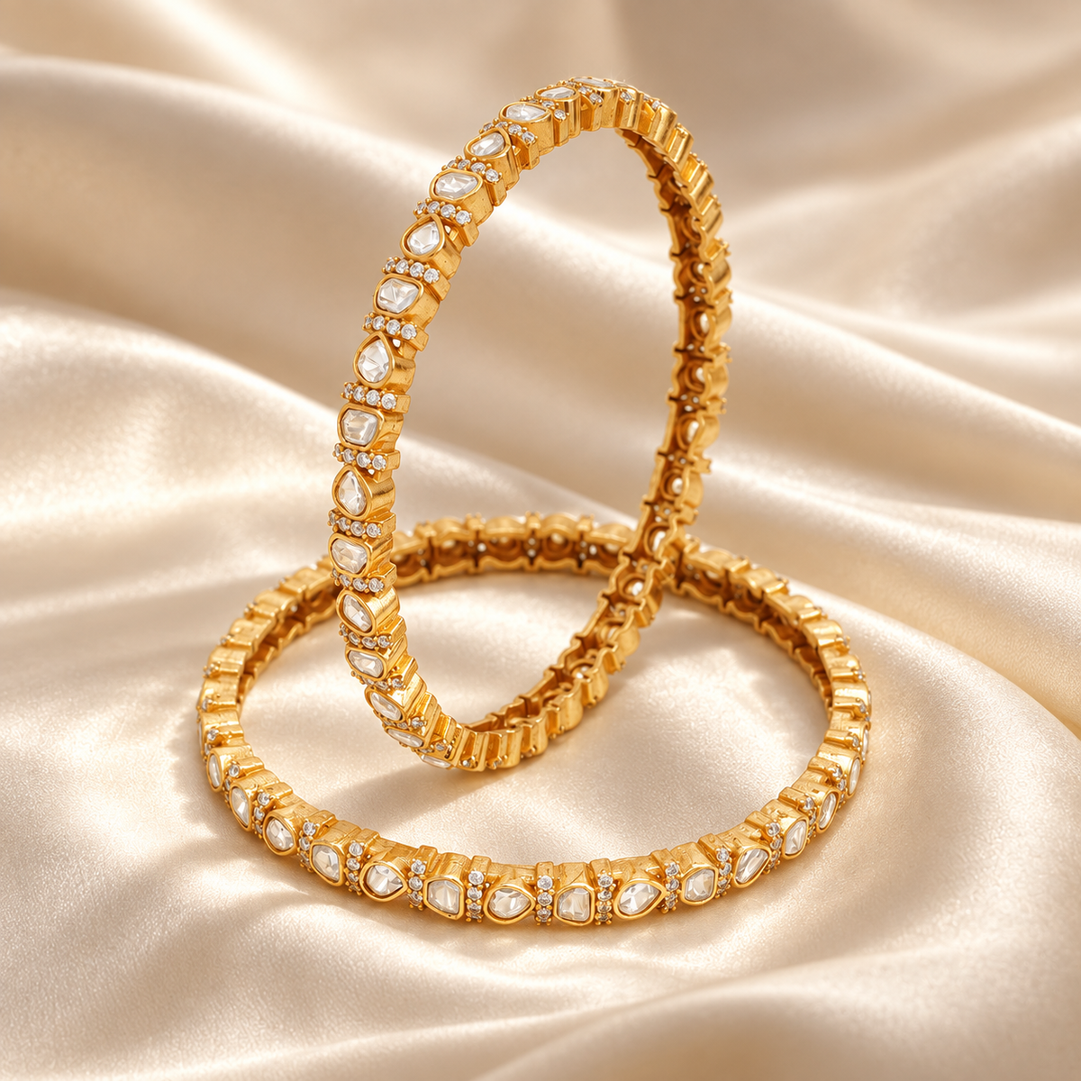Polki Kundan Bangle Set of 2