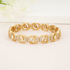 Teardrop Kundan Gold kada