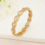 Teardrop Kundan Gold kada