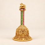 Nandi Ruby Emerald Gold Pooja Bell