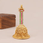 Nandi Ruby Emerald Gold Pooja Bell