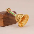 Nandi Ruby Emerald Gold Pooja Bell