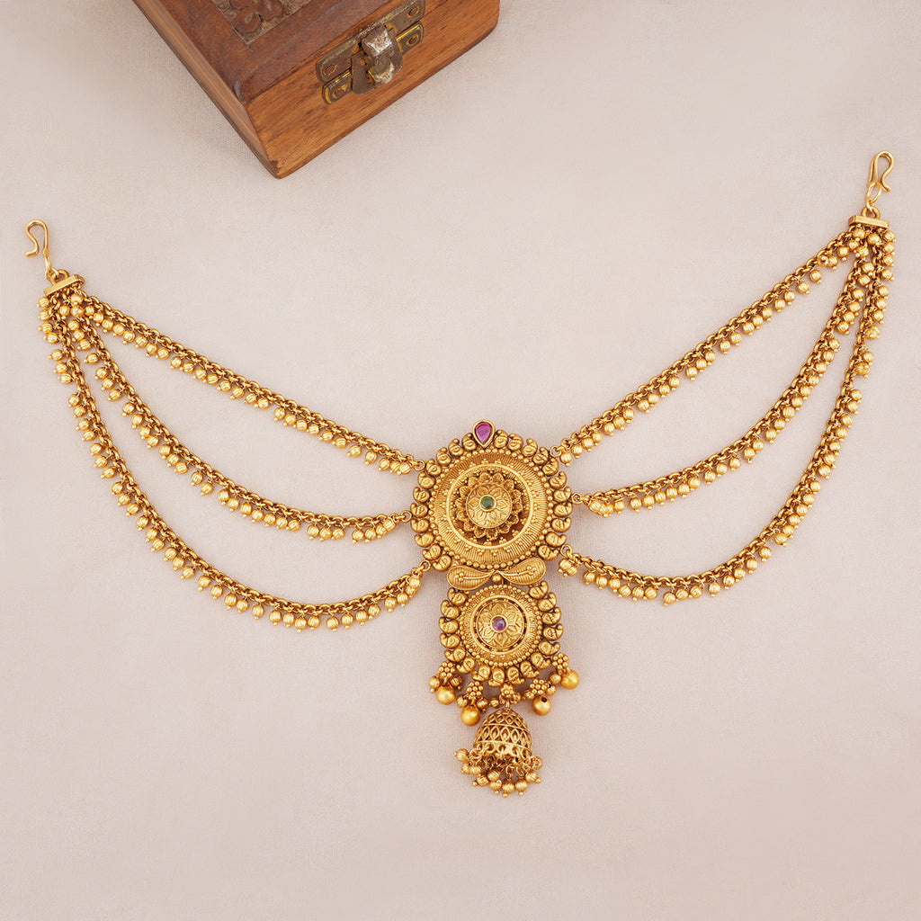 Antique Gold Beaded Hair Accessory
