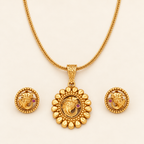 Beautiful antique gold ganesh pendant set