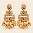 Stunning gold mint Green Ruby Drop Earrings