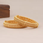 Stunning plain antique gold bangle set