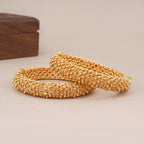 Stunning antique gold kada bangle set