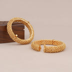 Stunning antique gold kada bangle set