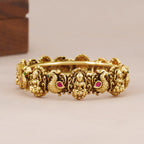 Beautiful antique gold ma lakshmi stone  kada