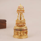Stunning dulha dulhan antique gold sindoor box