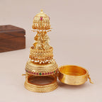 Stunning dulha dulhan antique gold sindoor box