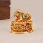 Beautiful antique gold nandi sindoor box
