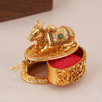 Beautiful antique gold nandi sindoor box