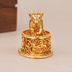 Beautiful antique gold nandi sindoor box