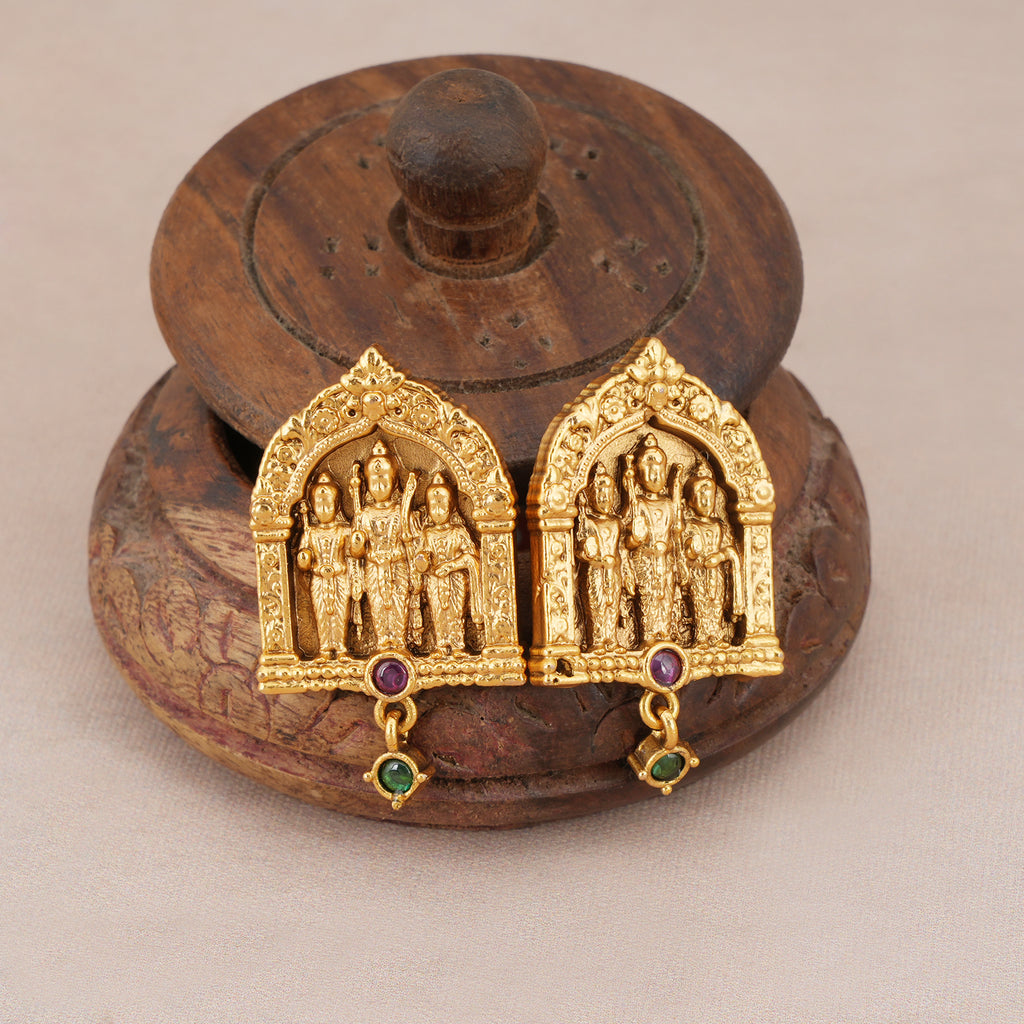 Beautiful antique gold ram sita mangalsutra set