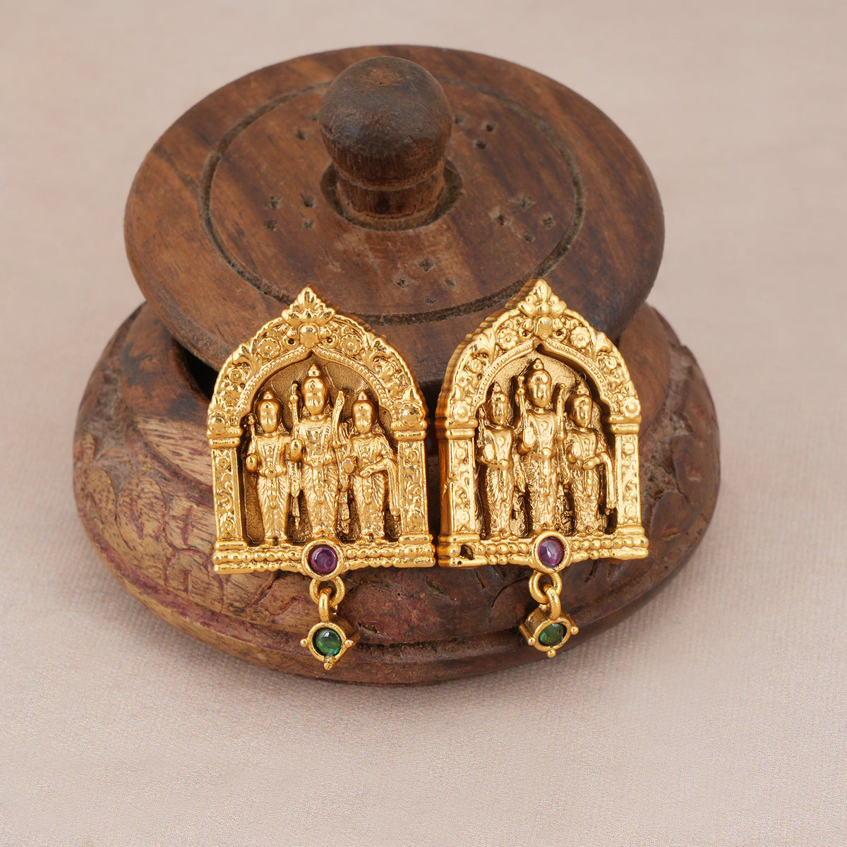 Beautiful antique gold ram sita mangalsutra set