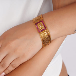 Amazing Ruby Stone Chain Bracelet