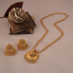 Gold Chain Pendant Tanishq Gold Pendant Set With Earrings